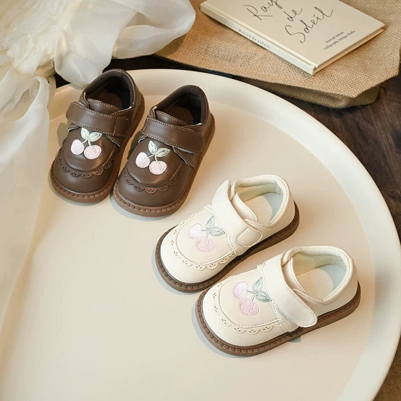Children's Cherry-Print Velcro Shoes