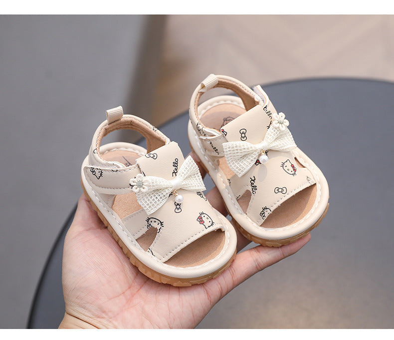 Children's Kitten Bow Sandal