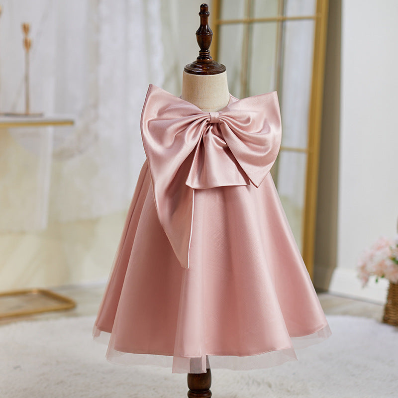 Children's Pink Bow Dress