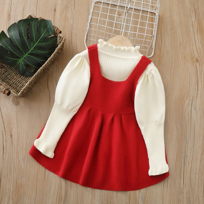 Children's Winter Dress with Bows
