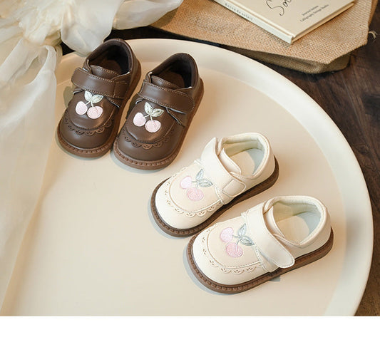 Children's Cherry-Print Velcro Shoes