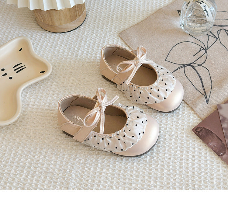 Children's Polka Dot Shoe with Bow