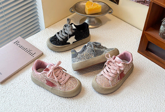 Children's Sneakers with Sparkling Star Design