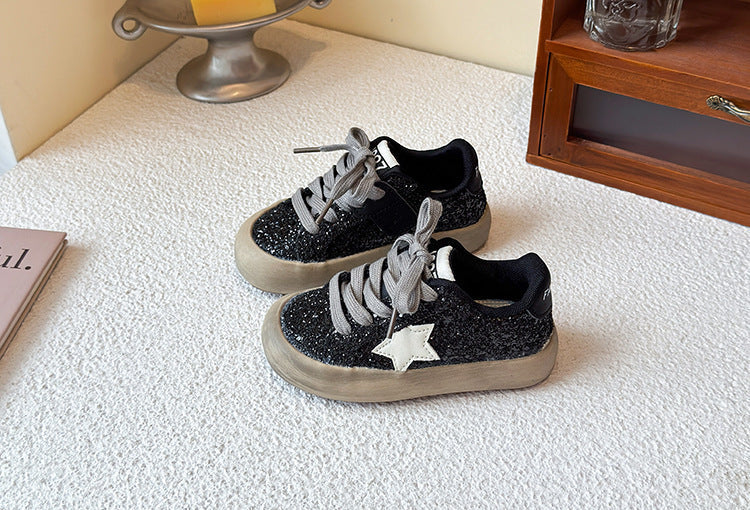 Children's Sneakers with Sparkling Star Design