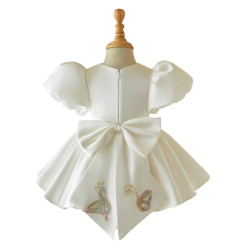 Children's Dress with Sparkling Flowers