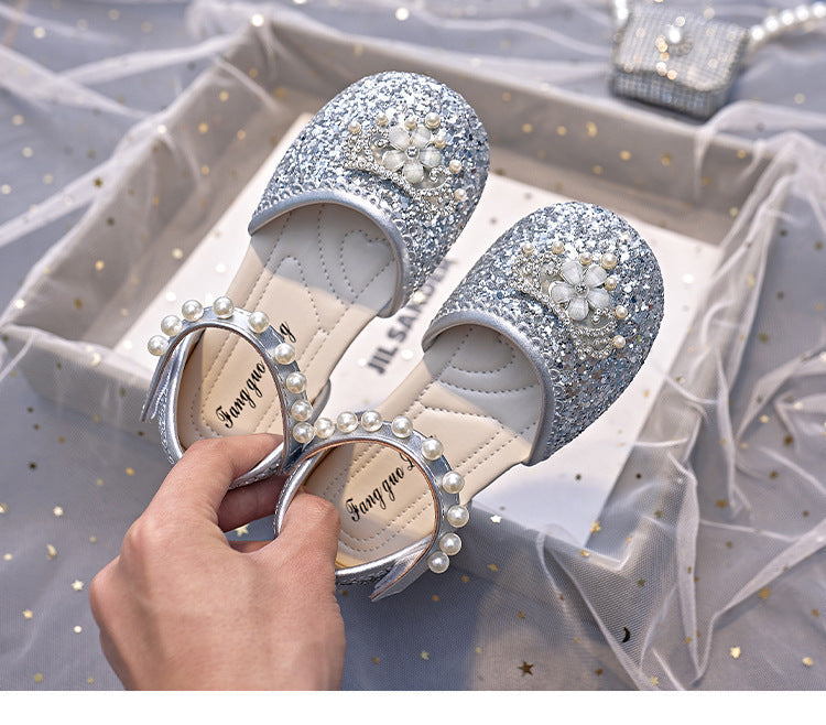 Girls Floral Glitter Shoes – Charmy