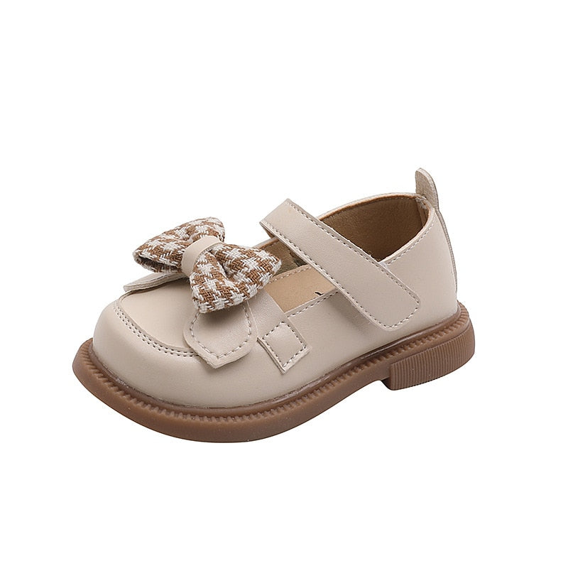 Girls Plaid Bow Party Shoes – Charmy