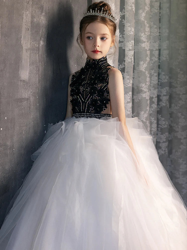 Vivienne — Black & White Luxury Bridesmaid Dress