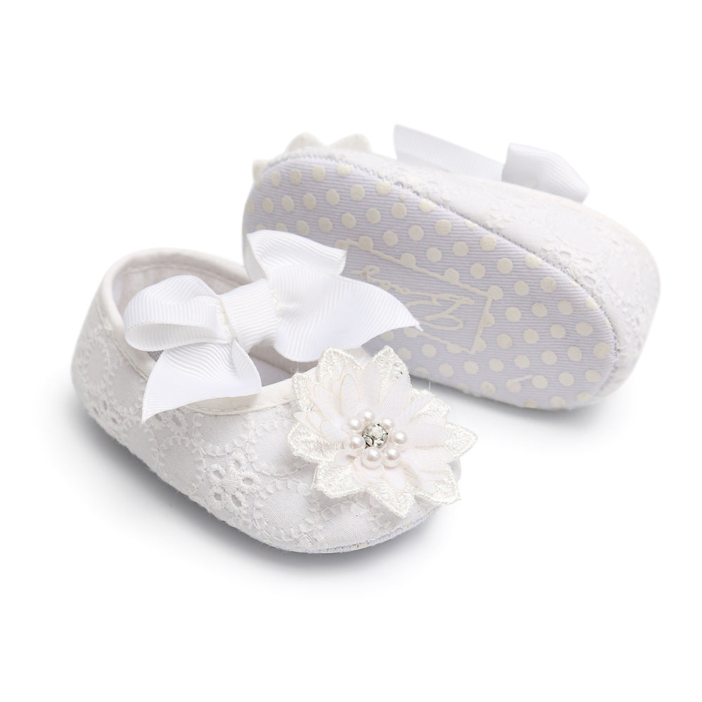 Children's Lace-Up Flower Shoe