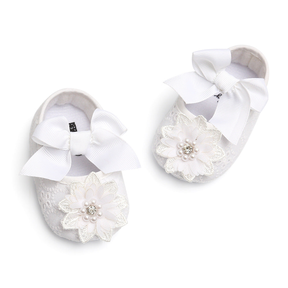 Children's Lace-Up Flower Shoe