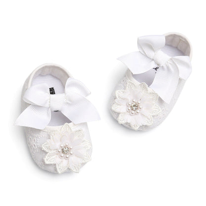 Children's Lace-Up Flower Shoe