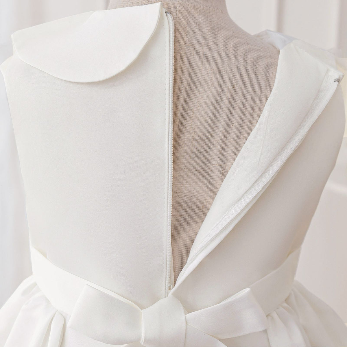 White Children's Dress with Collar