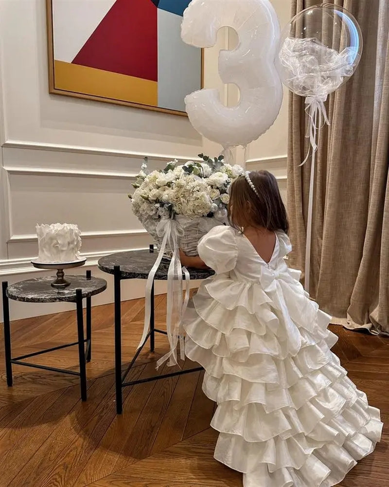 Seraphine — Ivory Tiered Ruffle Gown