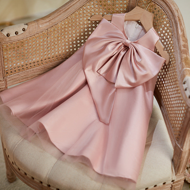 Children's Pink Bow Dress