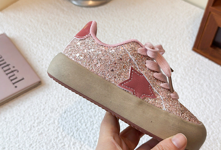 Children's Sneakers with Sparkling Star Design