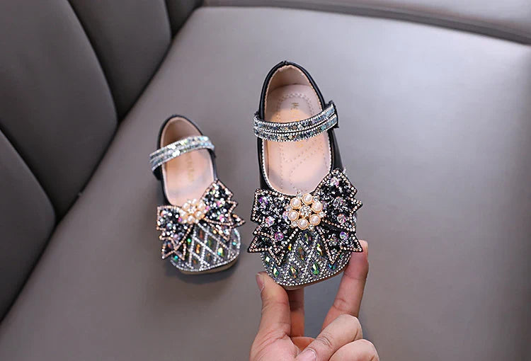 Girls Bow Sparkle Shoes – Charmy