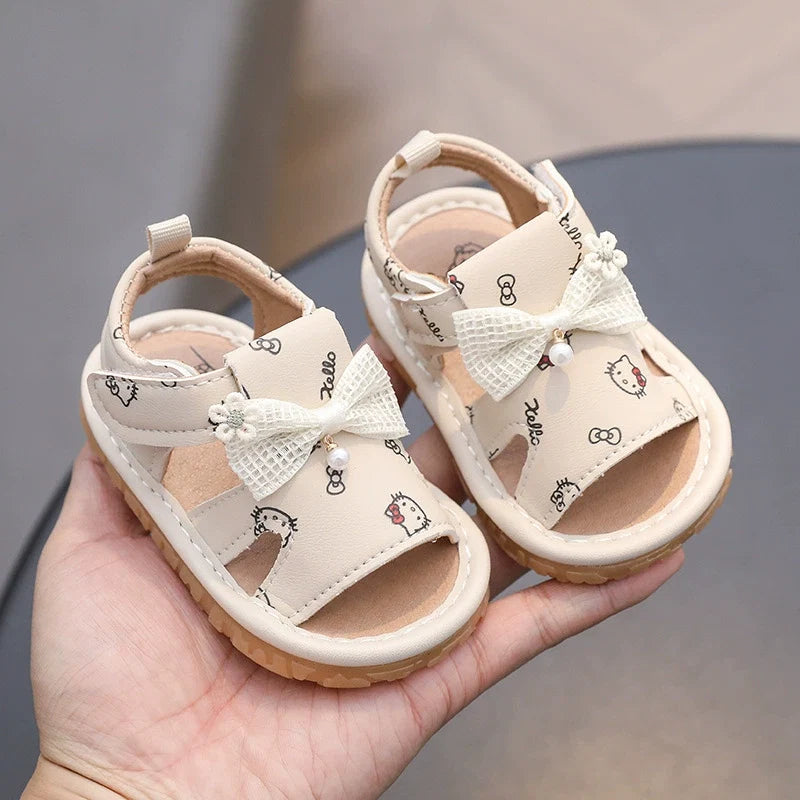 Children's Kitten Bow Sandal