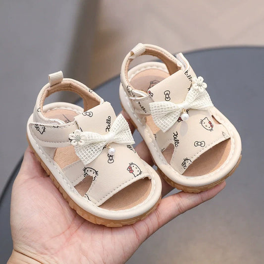 Children's Kitten Bow Sandal