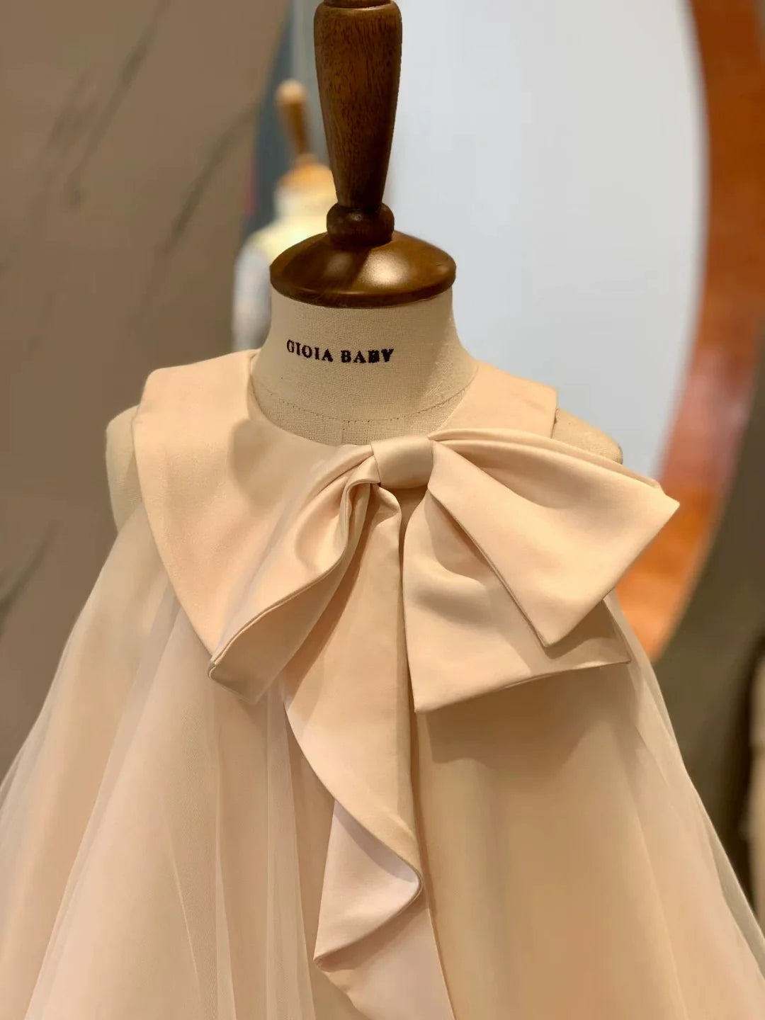 White Children's Dress with Bow