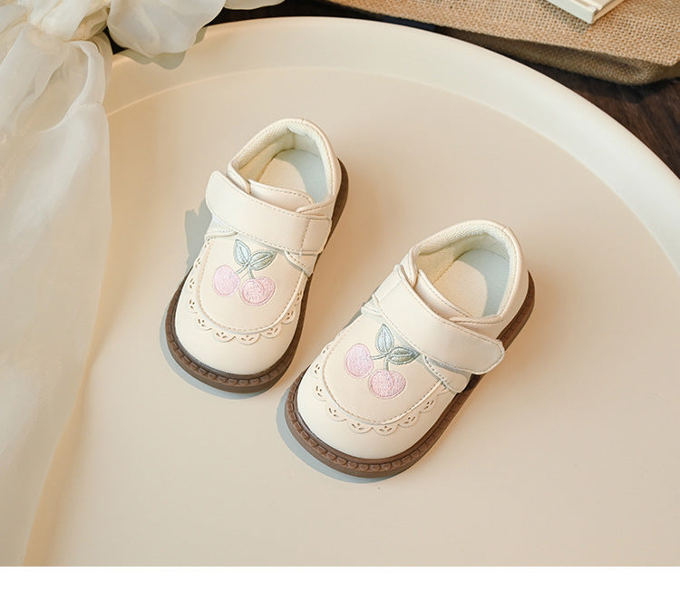 Children's Cherry-Print Velcro Shoes