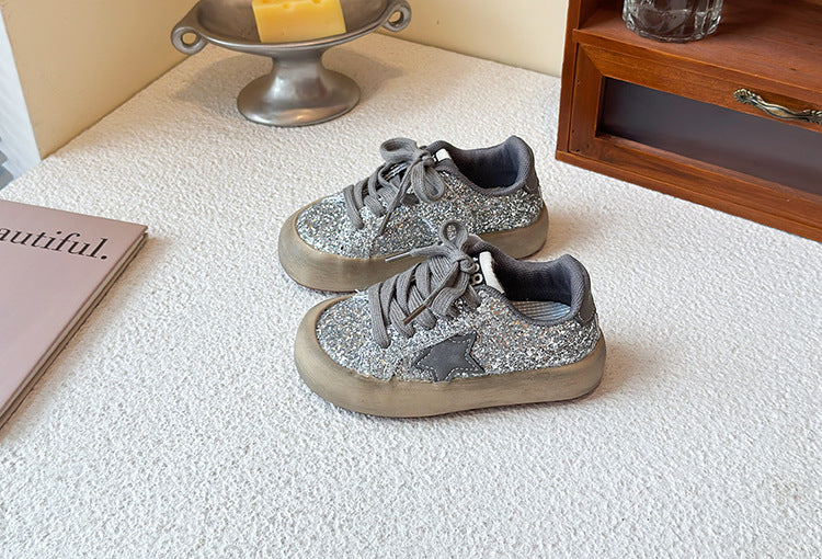 Children's Sneakers with Sparkling Star Design
