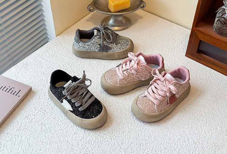 Children's Sneakers with Sparkling Star Design
