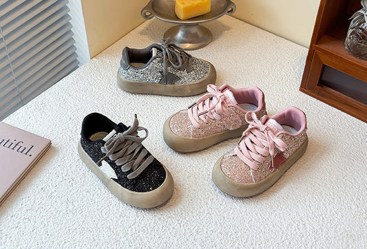 Children's Sneakers with Sparkling Star Design