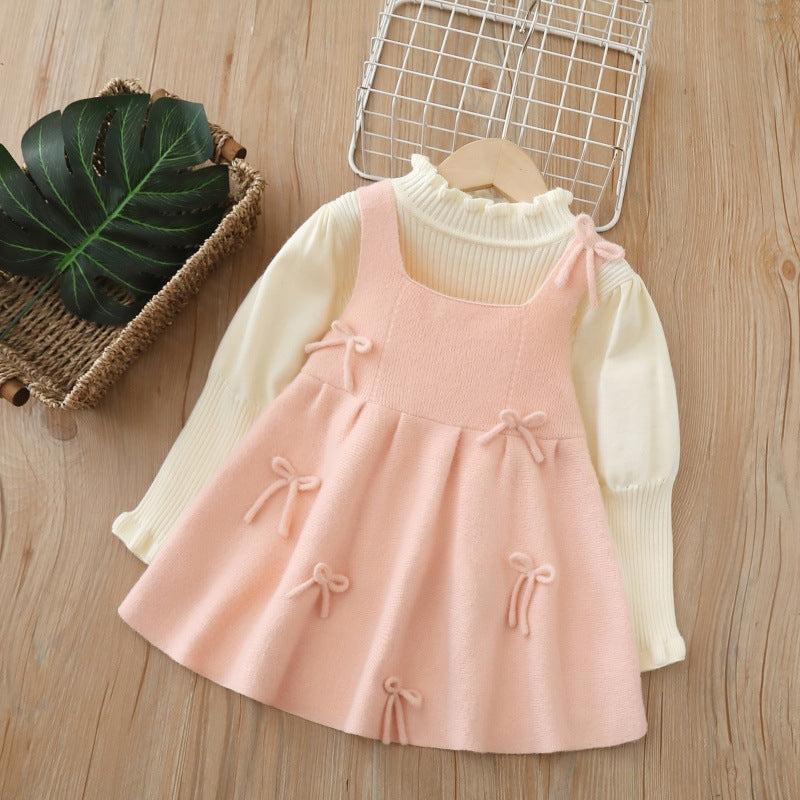 Children's Winter Dress with Bows