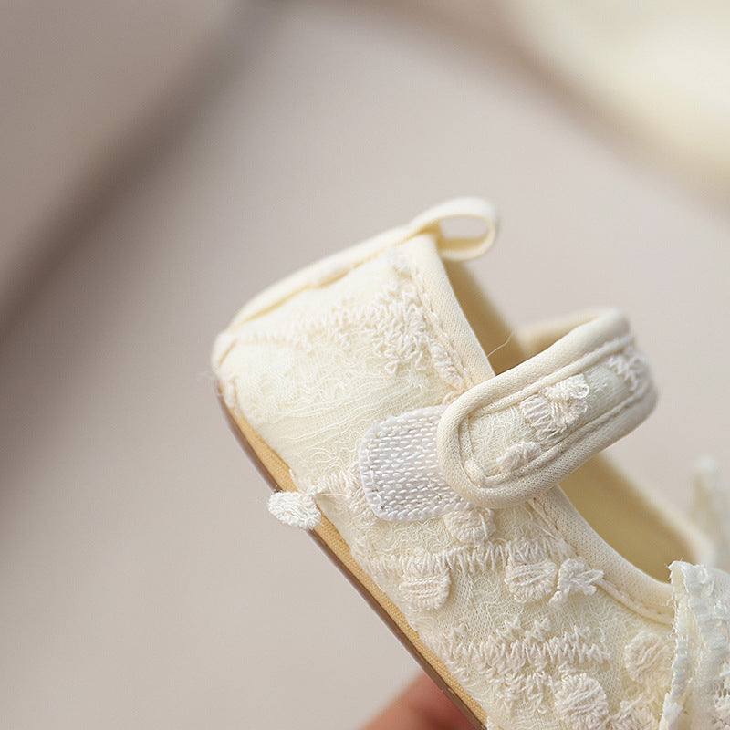 Girls' Shoes with Lace Bow