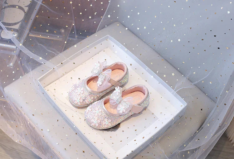 Girls Floral Sparkle Shoes – Charmy