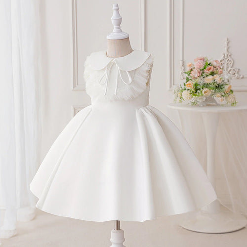 White Children's Dress with Collar