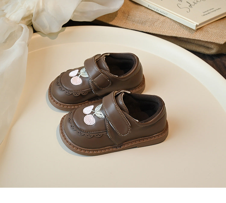 Children's Cherry-Print Velcro Shoes