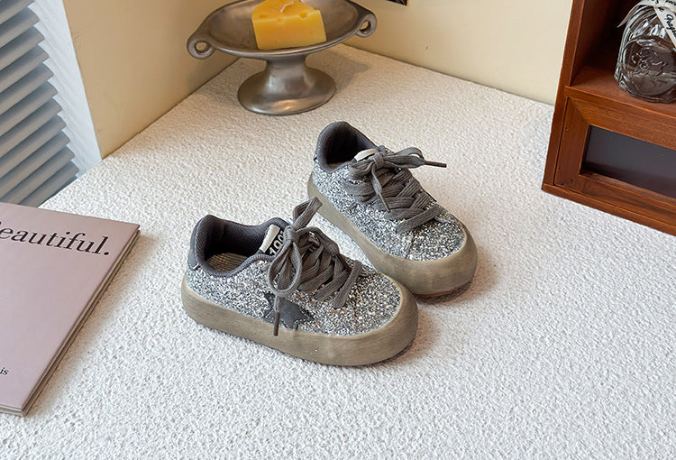 Children's Sneakers with Sparkling Star Design