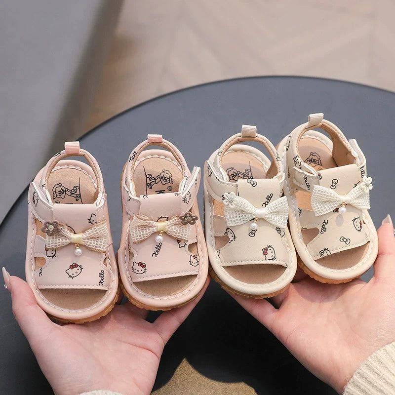 Children's Kitten Bow Sandal