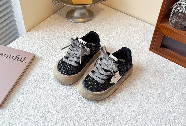 Children's Sneakers with Sparkling Star Design