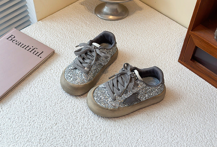 Children's Sneakers with Sparkling Star Design