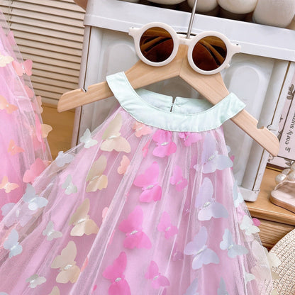 Children's Tulle Dress with Butterflies