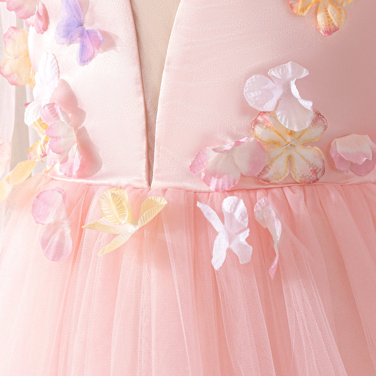 Children's Flower Tulle Party Dress