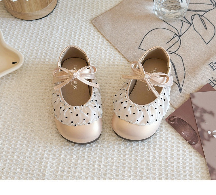 Children's Polka Dot Shoe with Bow