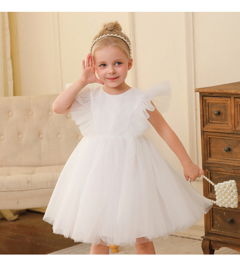 Children's Tulle Dress with Flying Sleeves