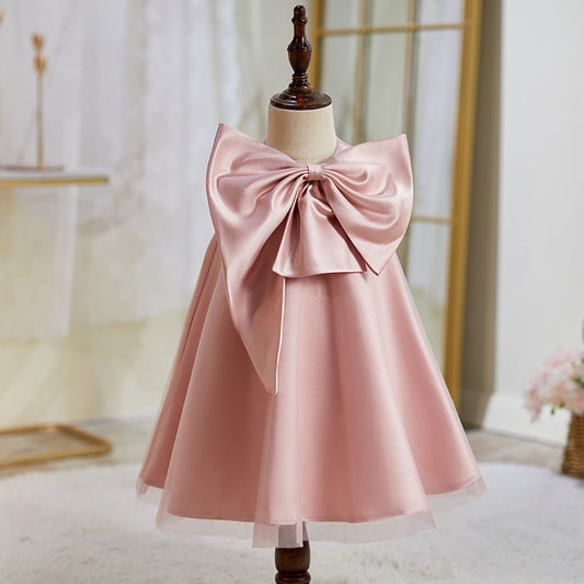 Children's Pink Bow Dress