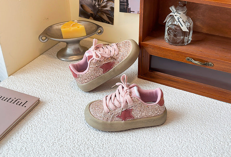 Children's Sneakers with Sparkling Star Design