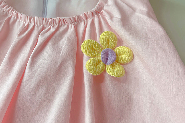Children's Summer Dress with Little Flowers