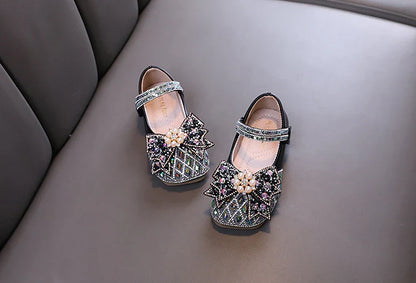 Girls Bow Sparkle Shoes – Charmy