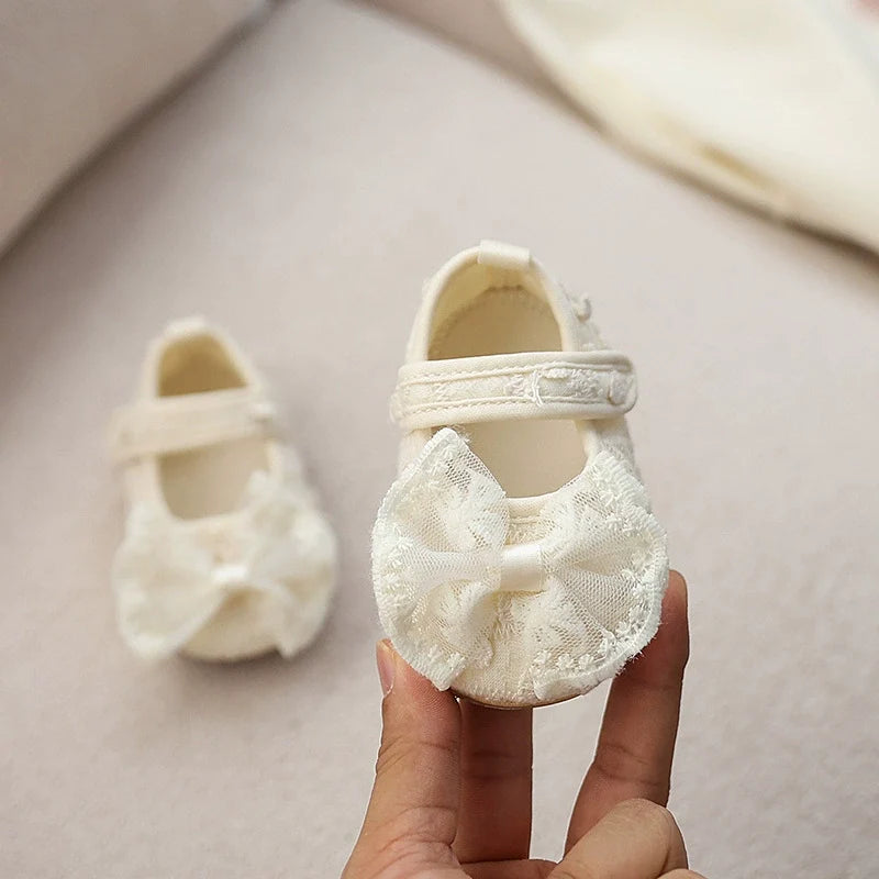 Girls' Shoes with Lace Bow