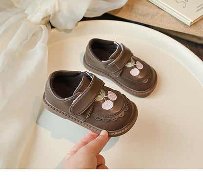 Children's Cherry-Print Velcro Shoes