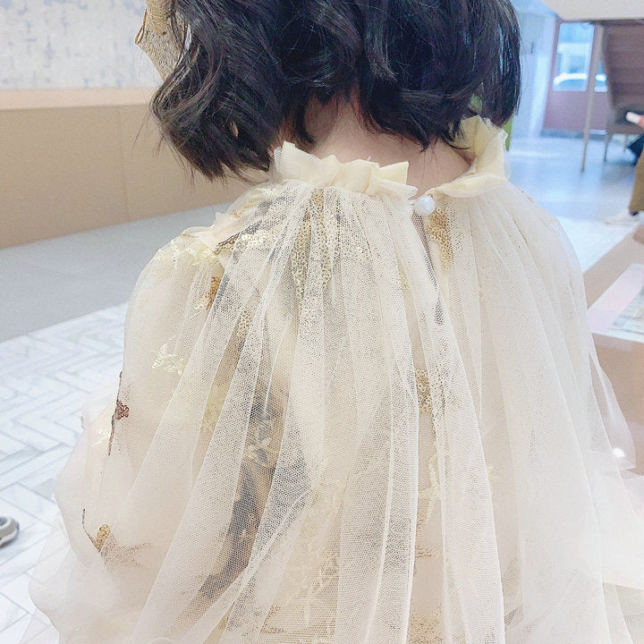Children's Dress with Tulle Stars