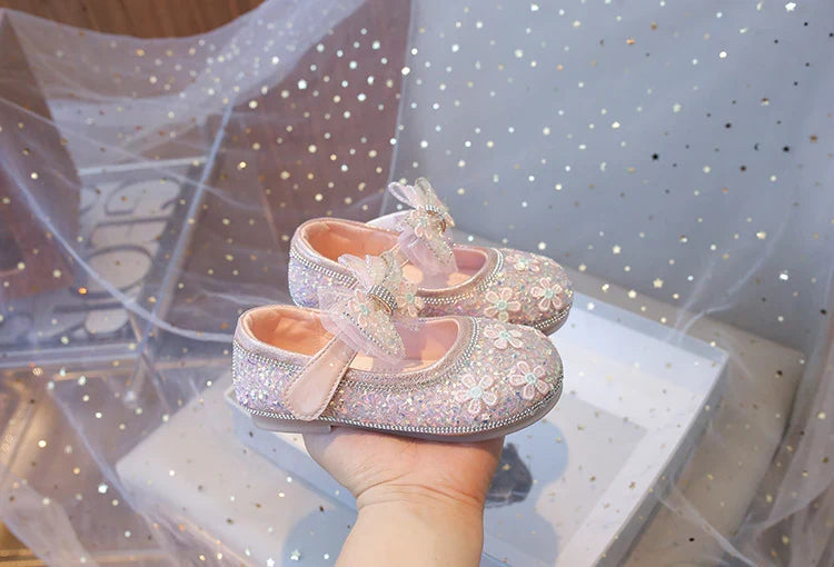 Girls Floral Sparkle Shoes – Charmy