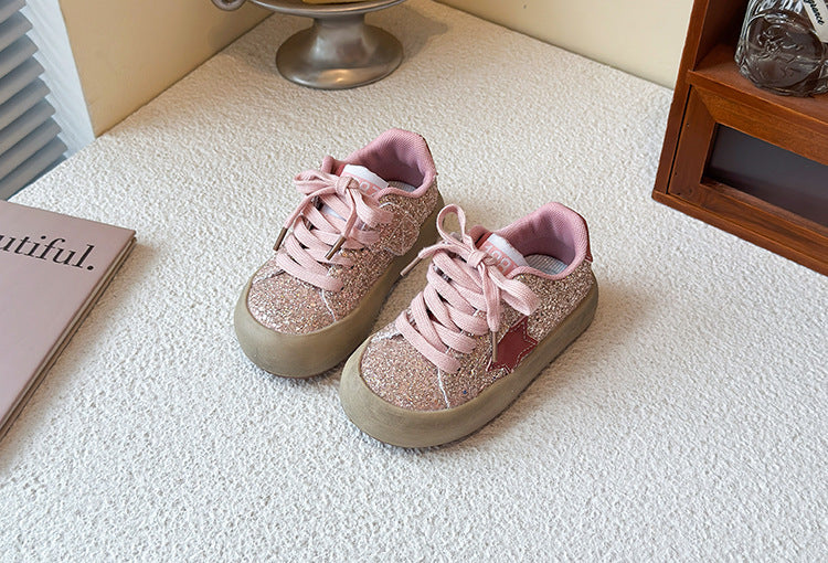 Children's Sneakers with Sparkling Star Design