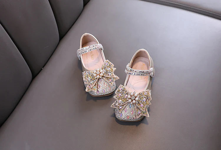 Girls Bow Sparkle Shoes – Charmy